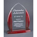 Cathedral Acrylic Arch Award w/ Rosewood Frame - 11"